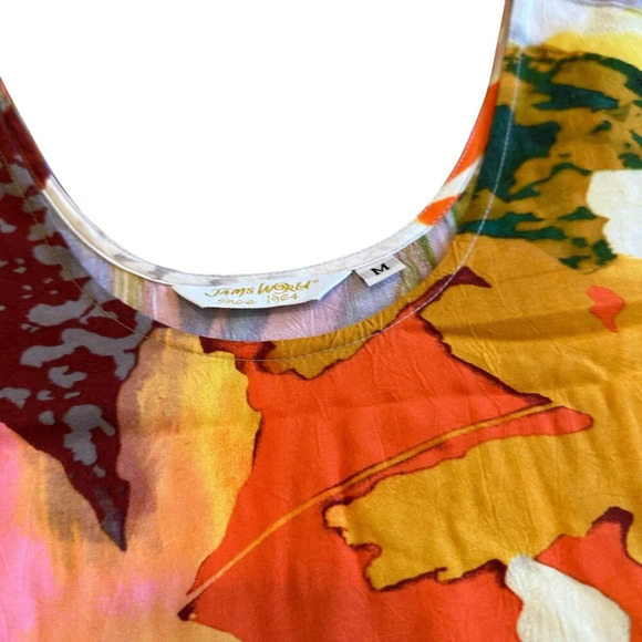 Jams World Tuileires W329-TUIL Floral Print Dress Ruffle Shift Size Medium Women - Picture 4 of 12